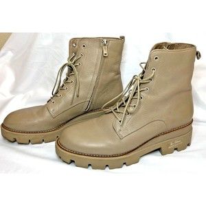 Sam Edelman Garret Leather Combat Boot Women's Size 11M Tan/Brown